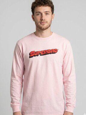 ⭐️ 5 for 20$! ⭐️ H&M x Superbad Pink Unisex Printed Long Sleeve Tee